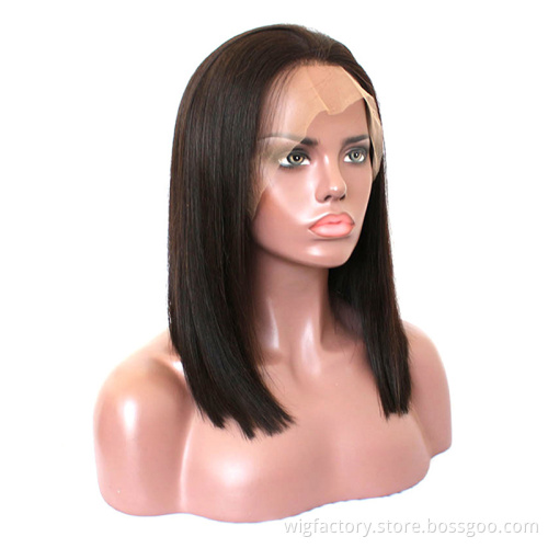 the popular short frontal bob ,13*4 lace frontal short bob wig,good quality pure human hair bob lace front wig